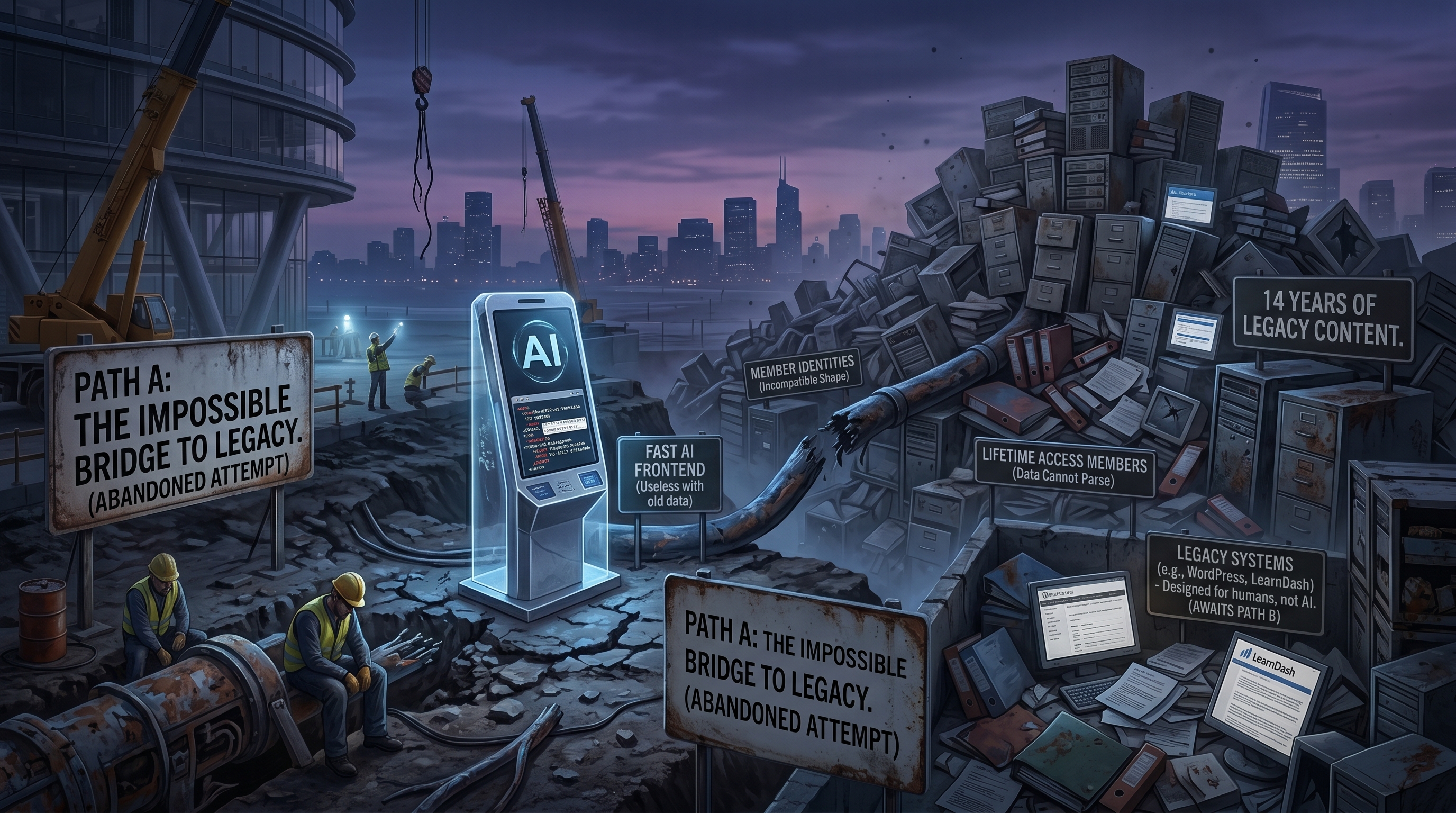 Data structured for legacy CMS systems versus the shape required for AI agents